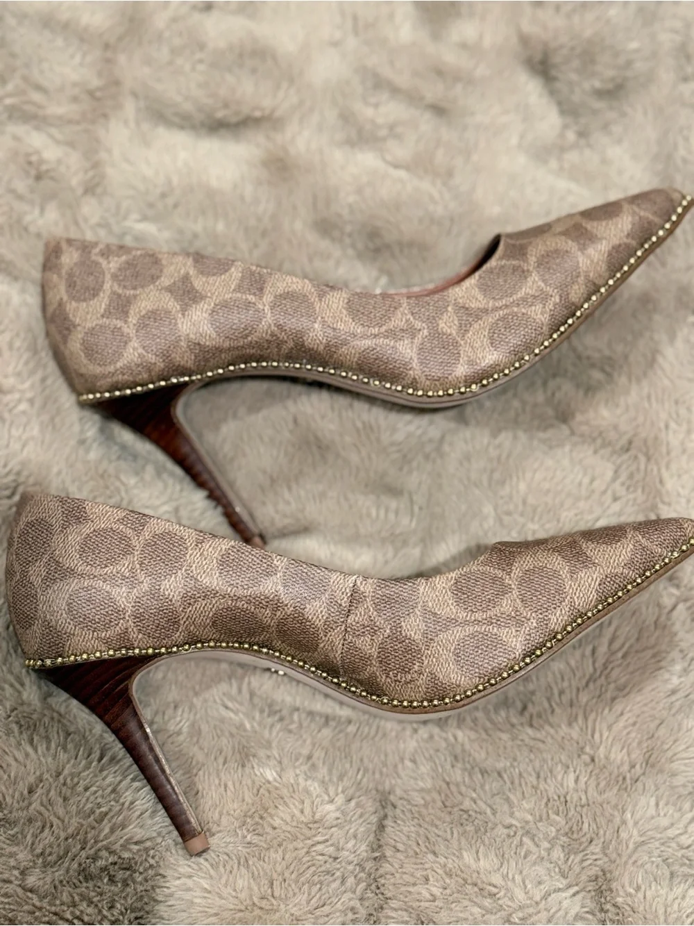 COACH Women's Waverly Beadchain Pump in Signature Canvas